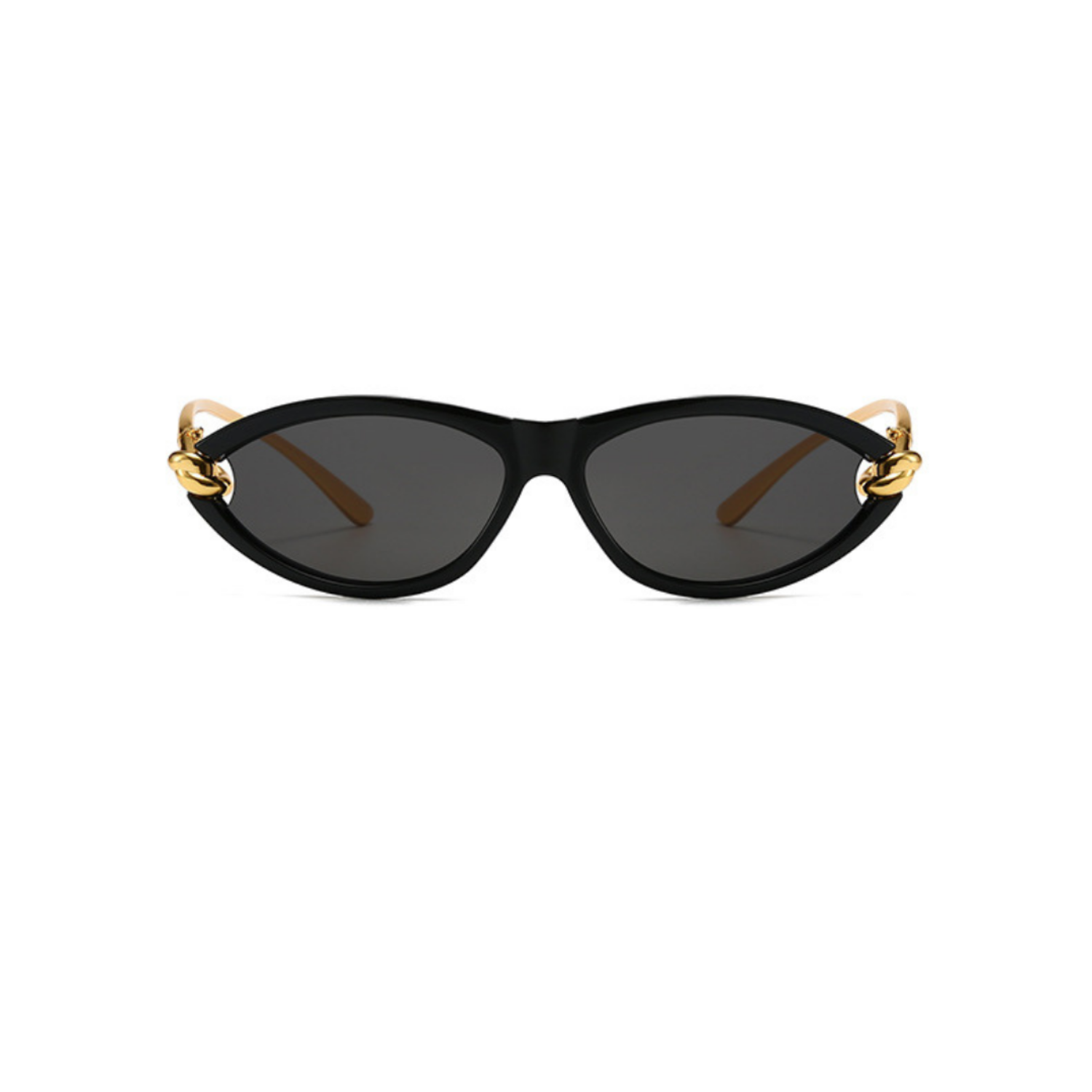 Black Shell Gold Cat-Eye Sunglasses JLTG0362