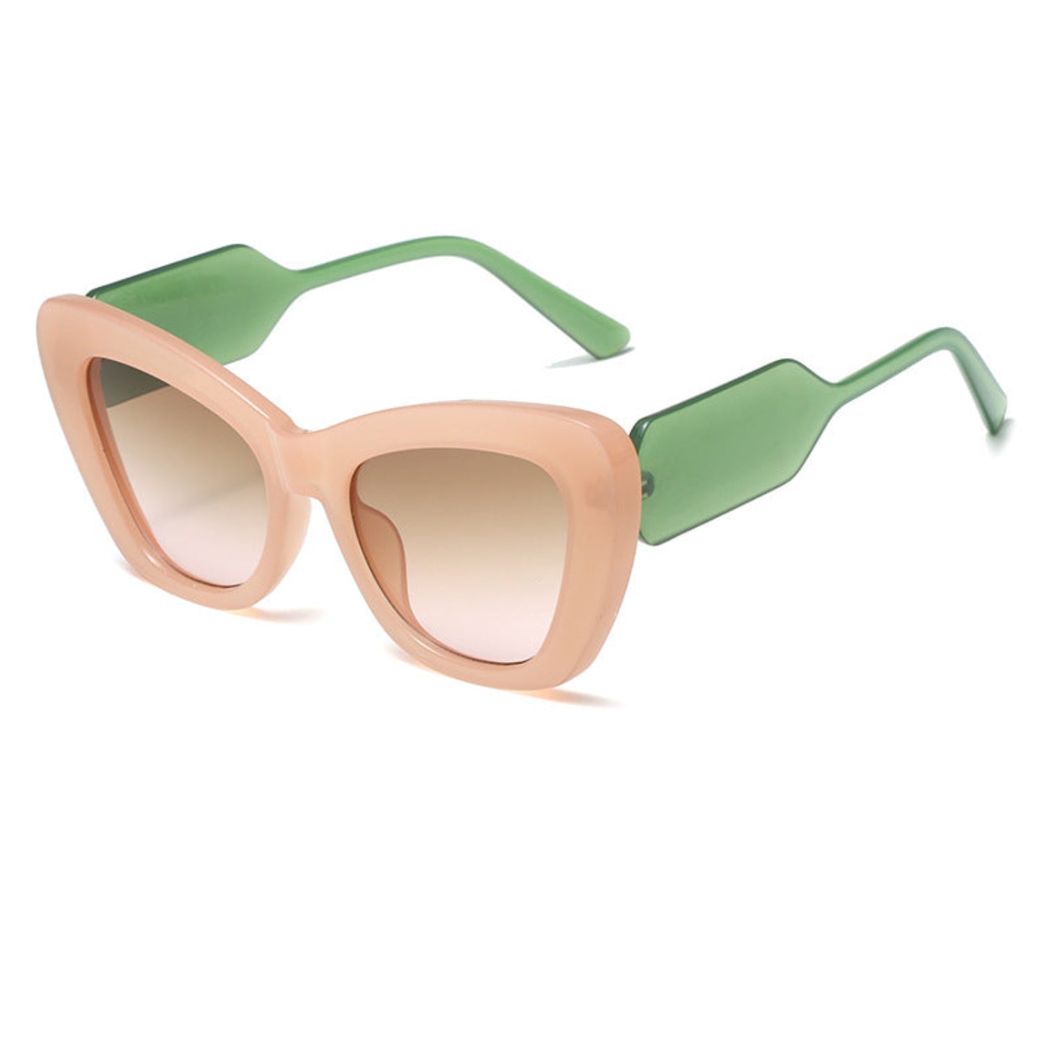 Peach and Green Cat-Eye Sunglasses JLTG0371