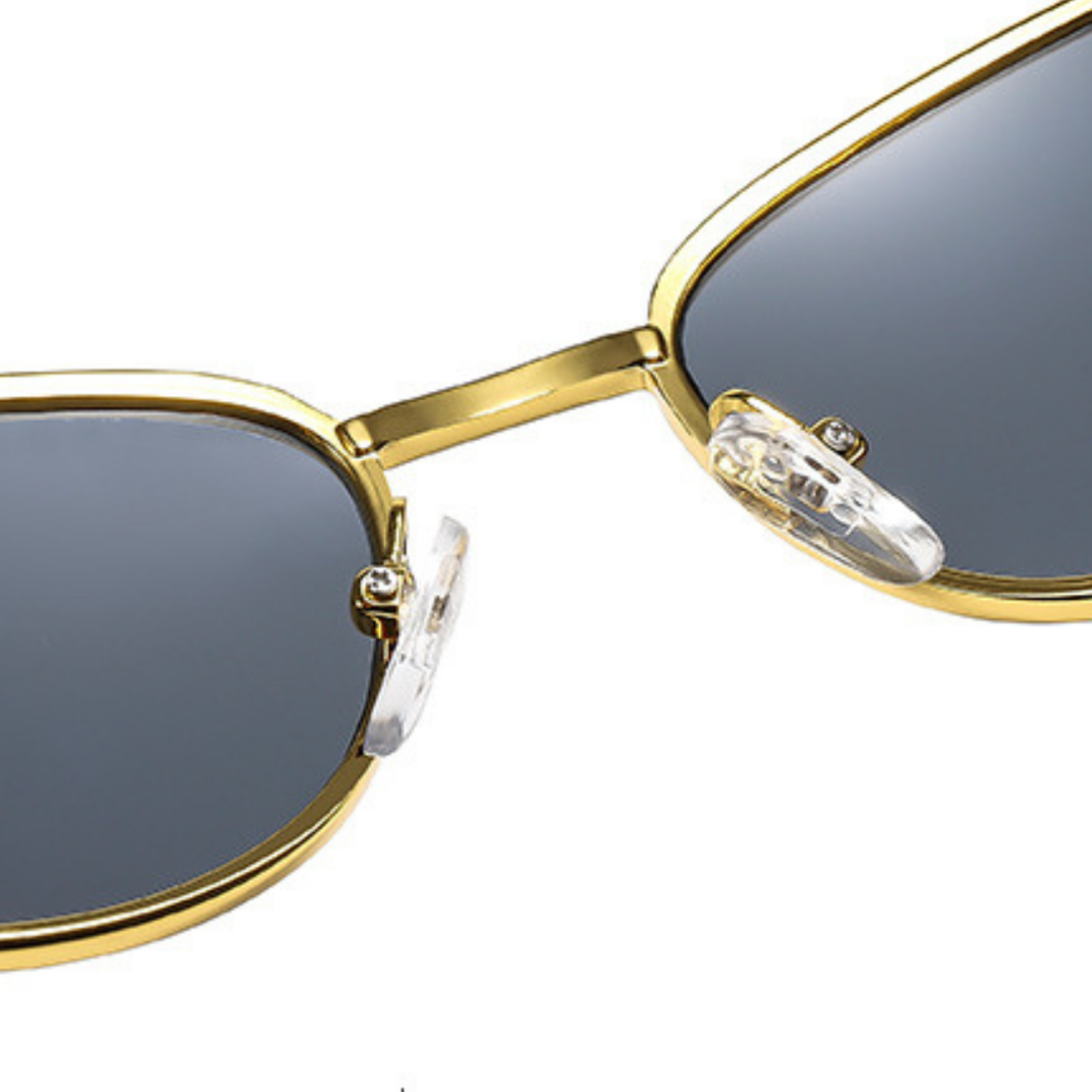 Gold Cat-Eye Gray Lens Sunglasses JLTG0376