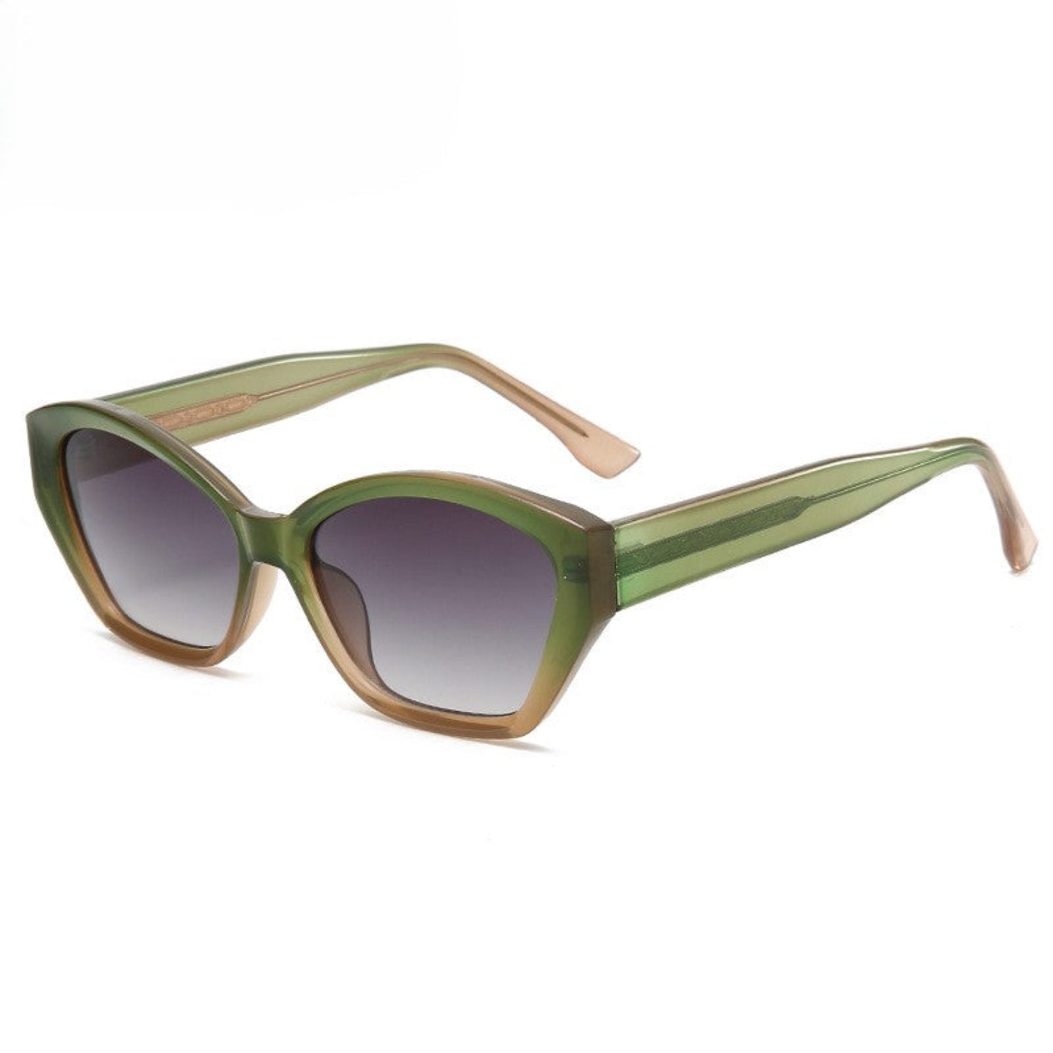 Retro Green Gradient Cat-Eye Sunglasses JLTG0378