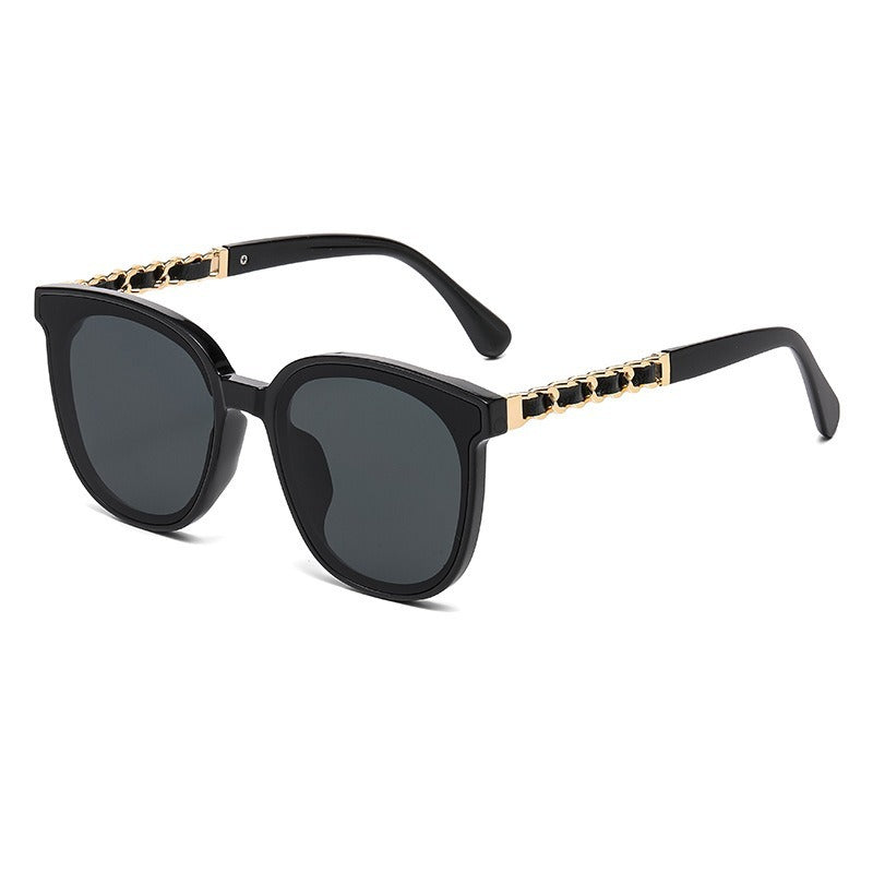 Black and Gold Chain Sunglasses JLTG0385