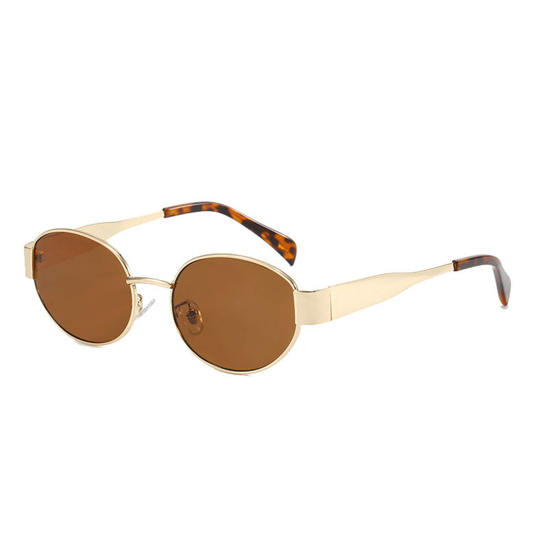Retro Round Brown Sunglasses JLTG0389
