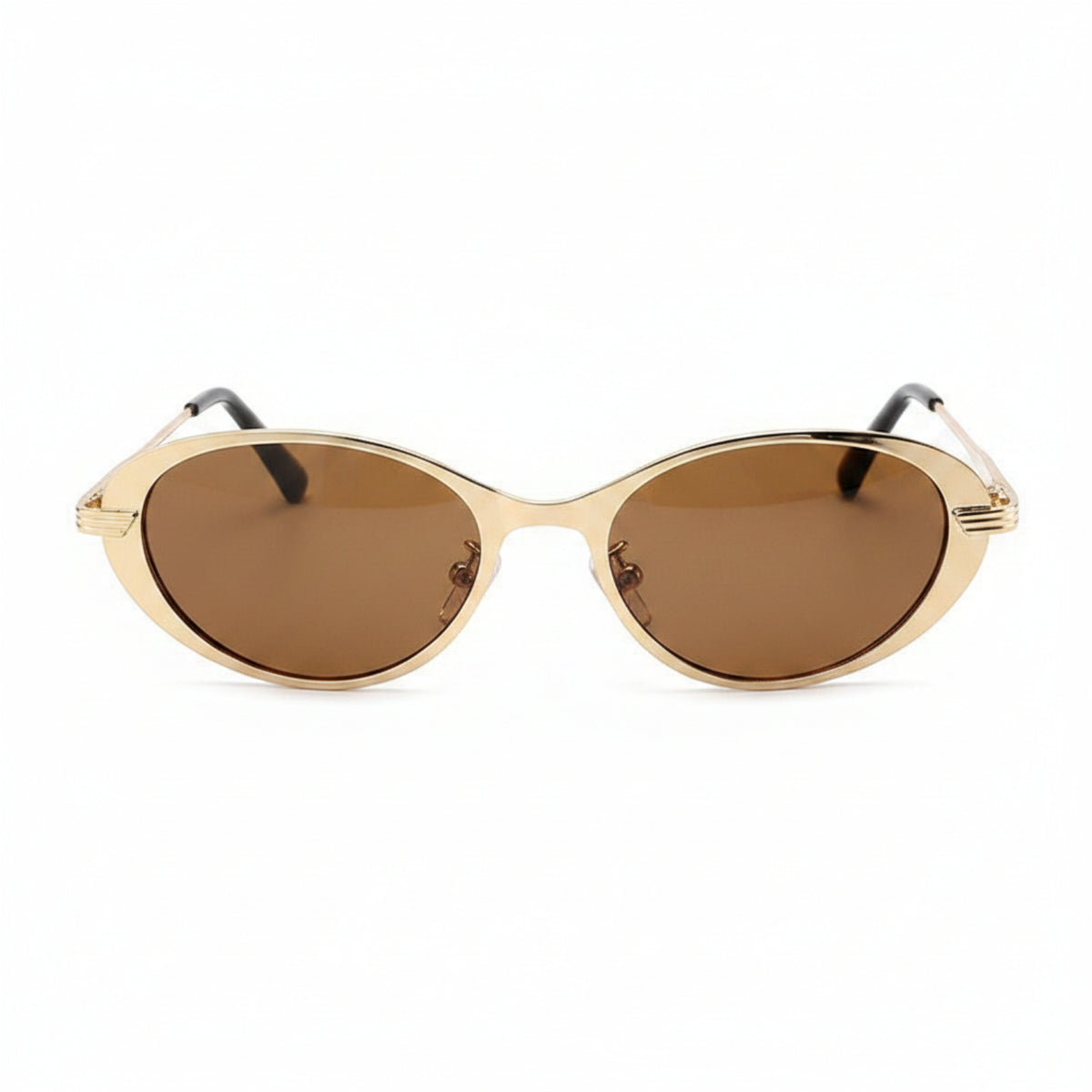 Trendy Brown Oval Sunglasses JLTG0416