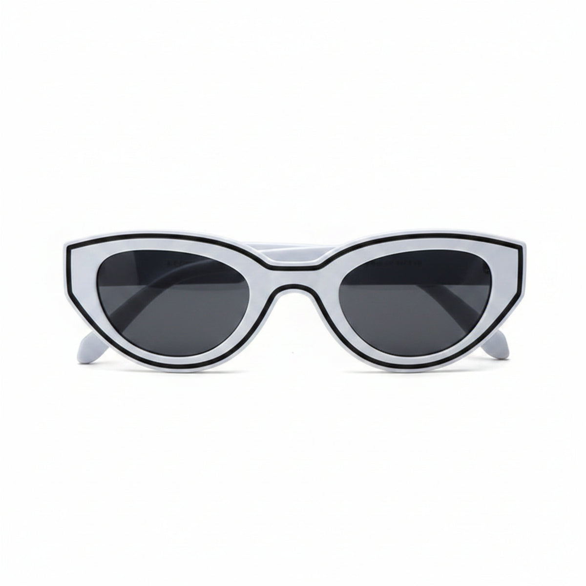 Trendy White Oval Sunglasses JLTG0418