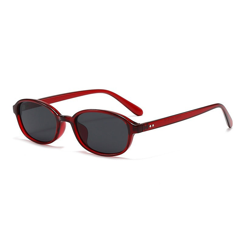 Trendy Grey Oval Sunglasses JLTG0423