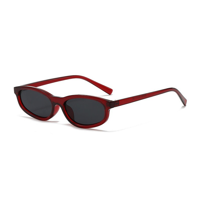 Chic Red Oval Sunglasses JLTG0425