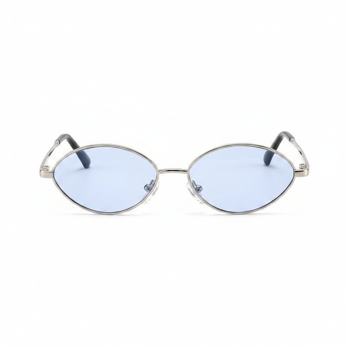 Chic Silver Oval Sunglasses JLTG0433
