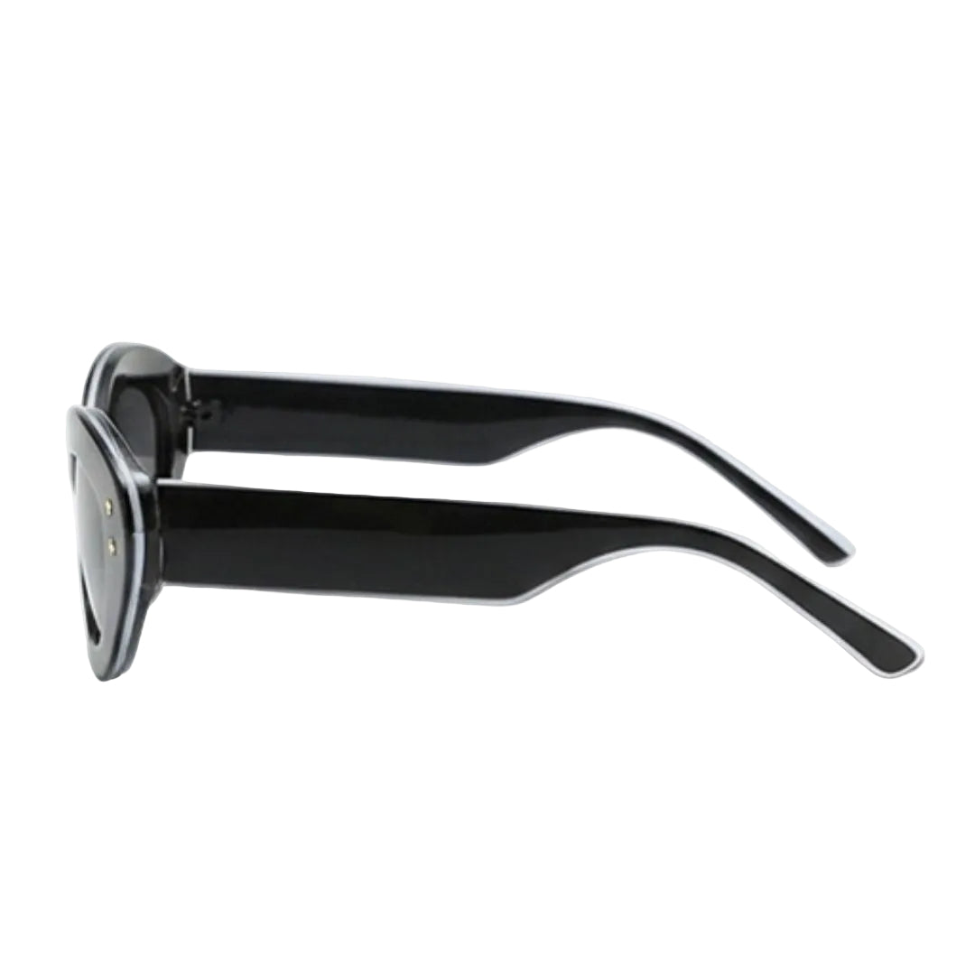 Statement Black Oval Fashion Eyewear JLTG0438