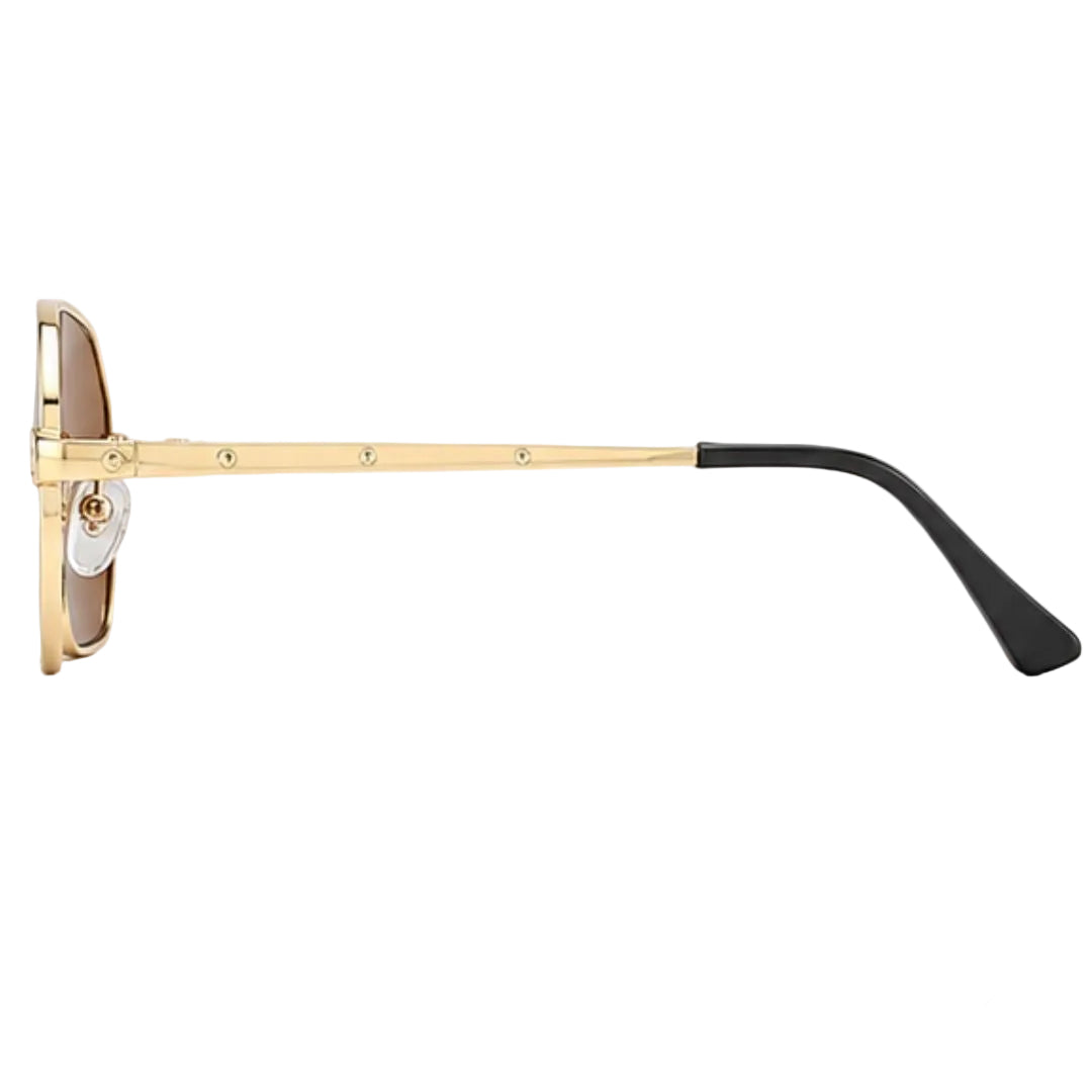 Elegant Gold Frame Brown Lens Sunglasses JLTG0440