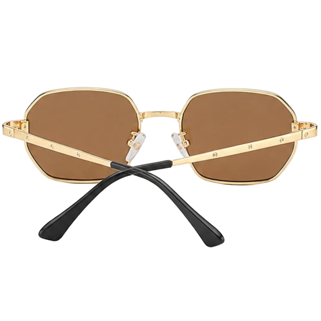 Elegant Gold Frame Brown Lens Sunglasses JLTG0440