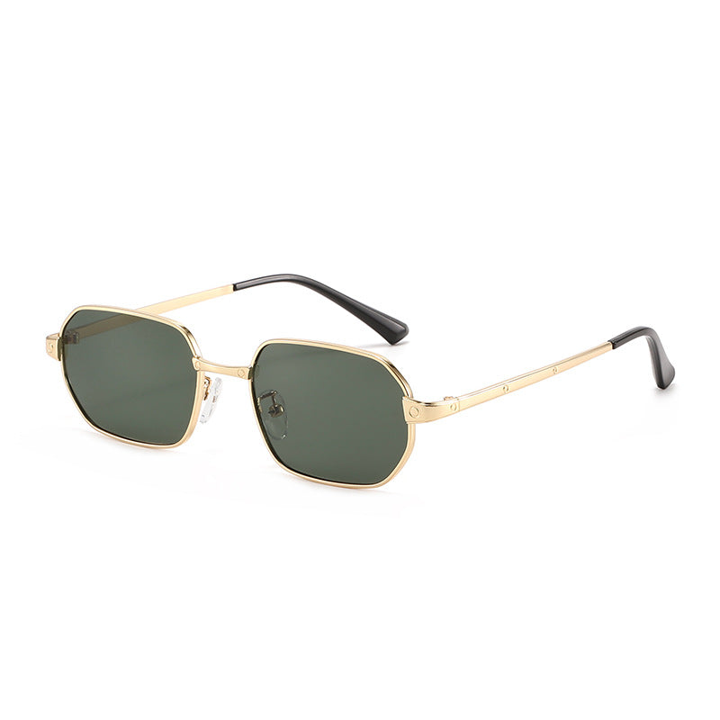 Sleek Gold Frame Green Lens Sunglasses JLTG0441