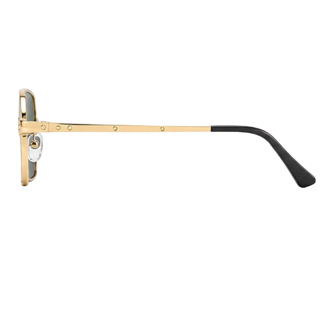 Sleek Gold Frame Green Lens Sunglasses JLTG0441