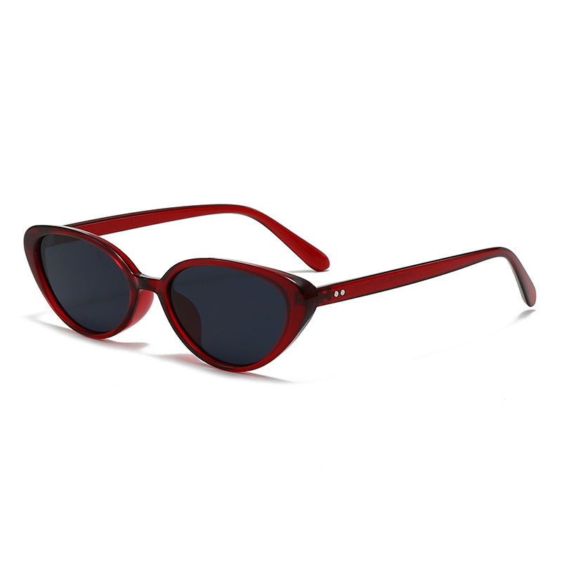 Translucent Red Cat-Eye Sunglasses JLTG0447