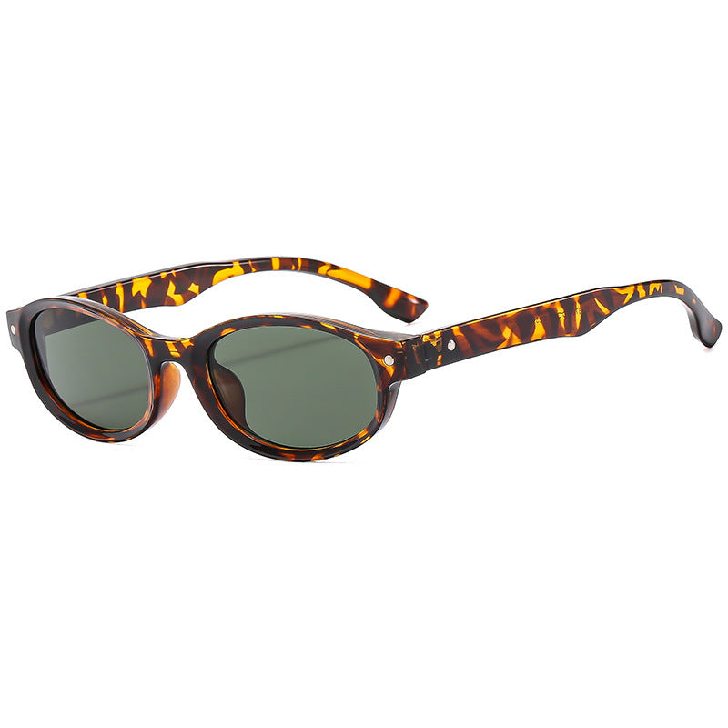 Trendy Tortoiseshell Oval Frame Sunglasses JLTG0453