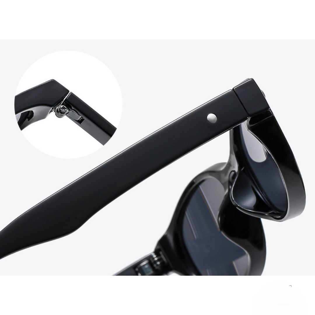 Trendy Black Oval Frame Sunglasses JLTG0454