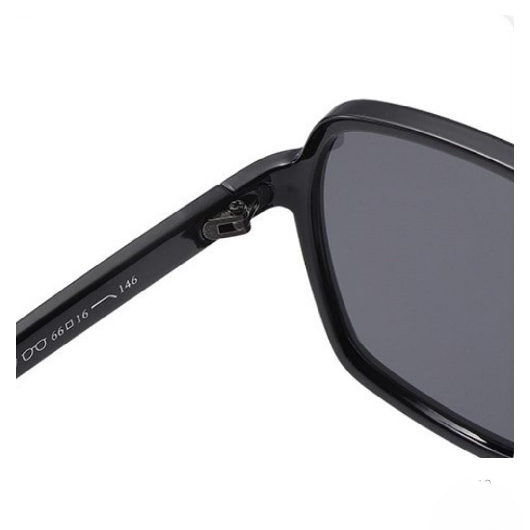 Oversized Black Flat Top Sunglasses JLTG0457