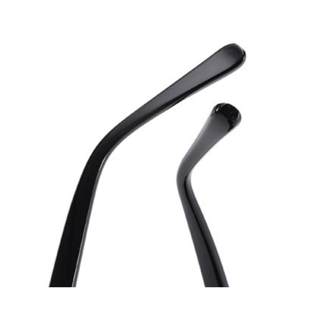 Oversized Black Flat Top Sunglasses JLTG0457