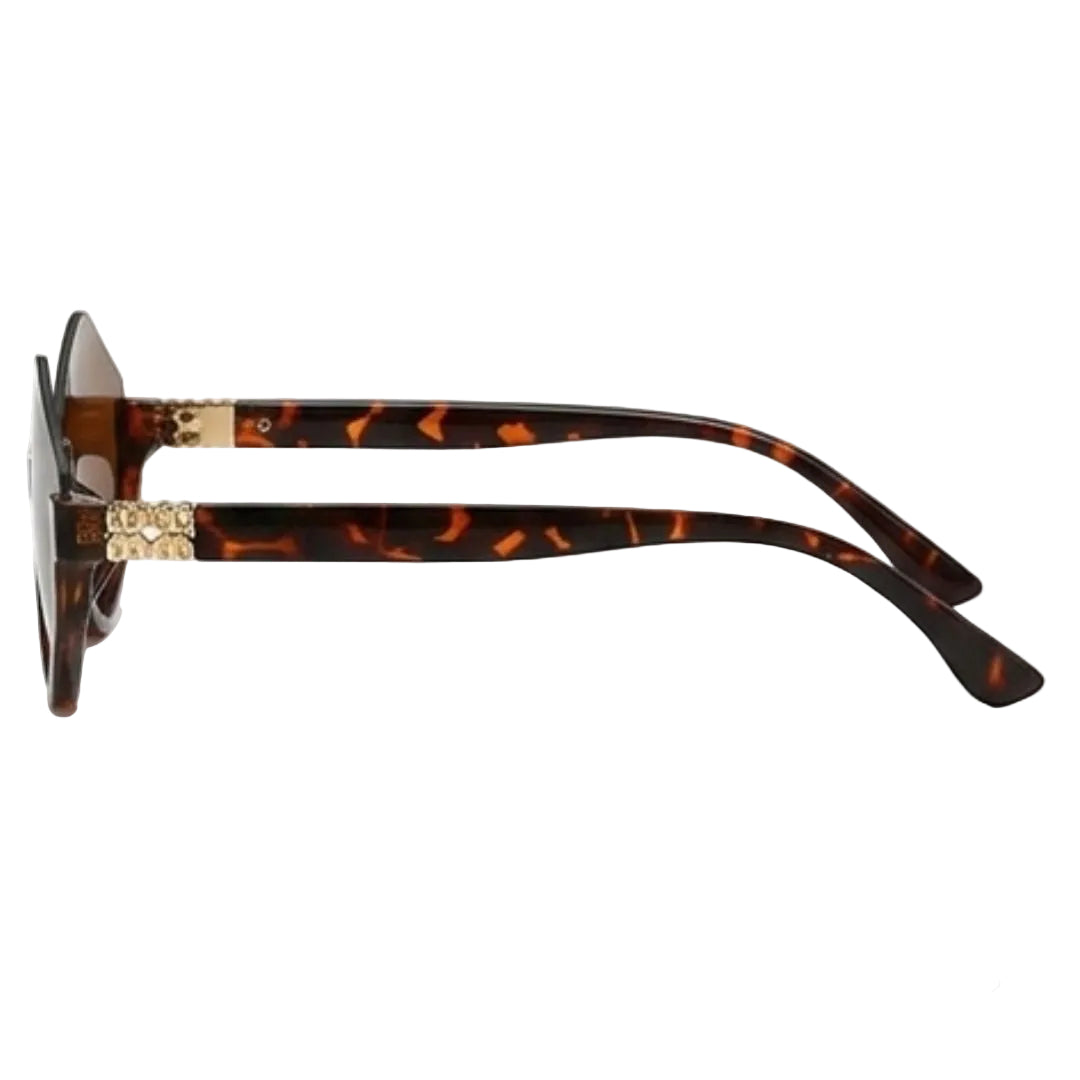 Unique Angular Tortoiseshell Sun Glasses JLTG0468