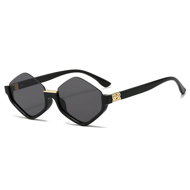Unique Angular Black Sun Glasses JLTG0469