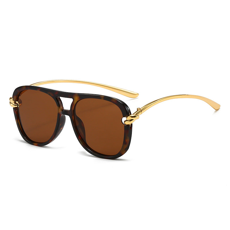 Chic Brown Aviator Sunglasses JLTG0479