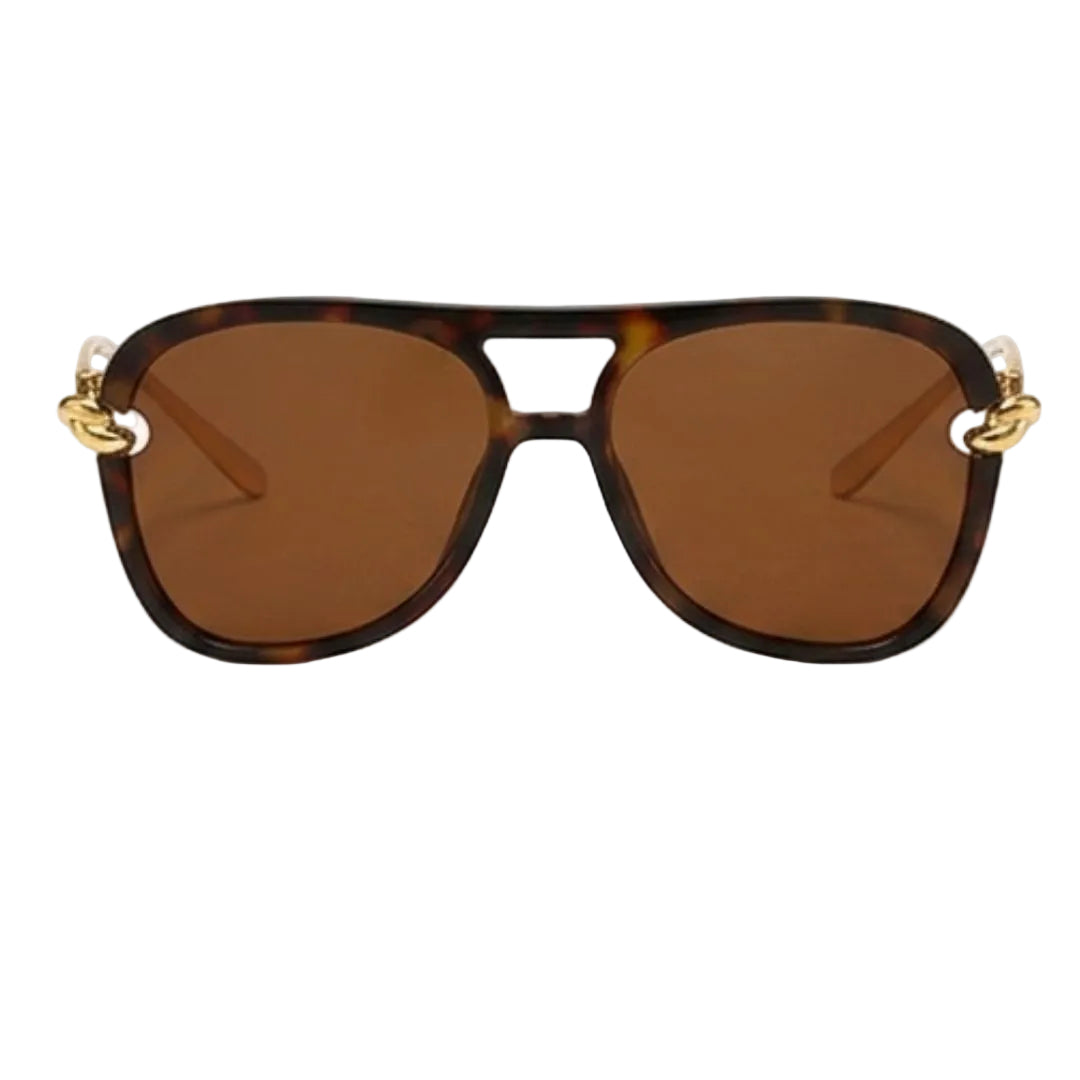 Chic Brown Aviator Sunglasses JLTG0479