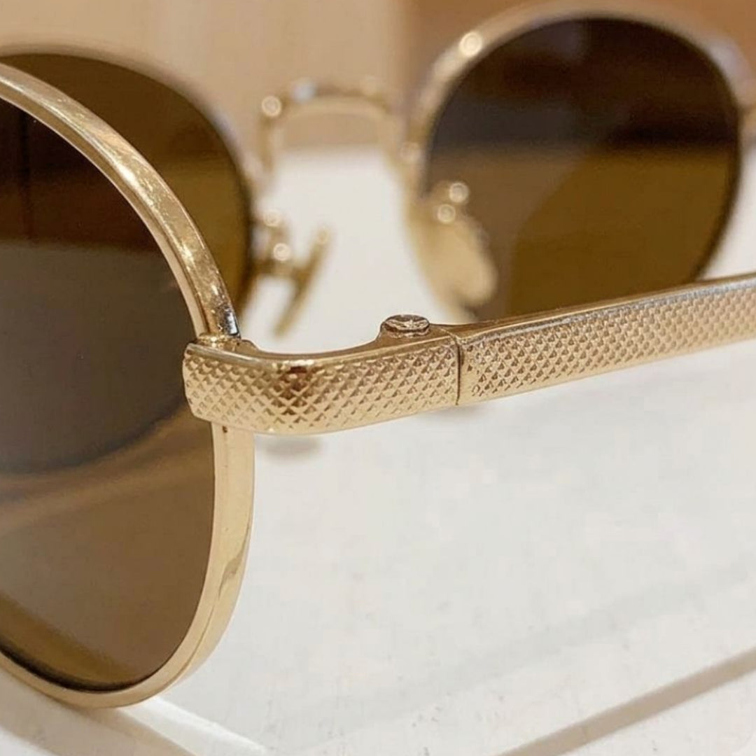 Chic Brown Oval Sunglasses JLTG0483