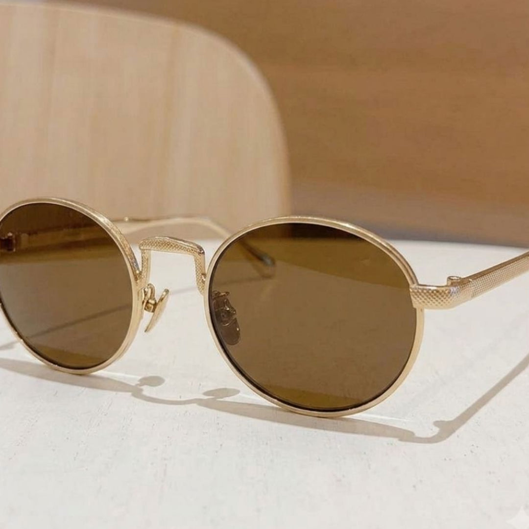 Chic Brown Oval Sunglasses JLTG0483