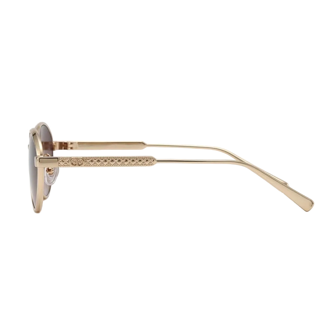 Gold Frame Gradient Brown Sunglasses JLTG0488