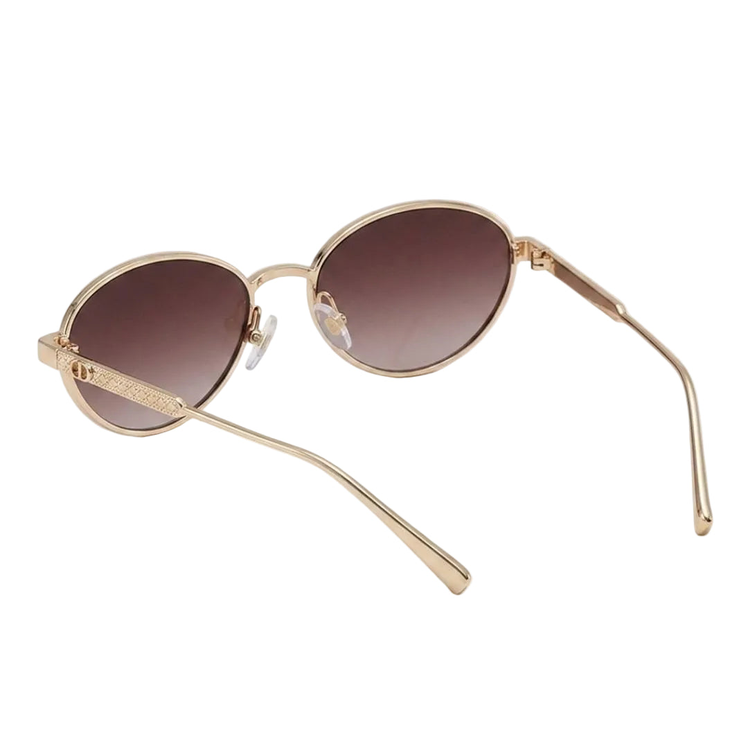 Gold Frame Gradient Brown Sunglasses JLTG0488