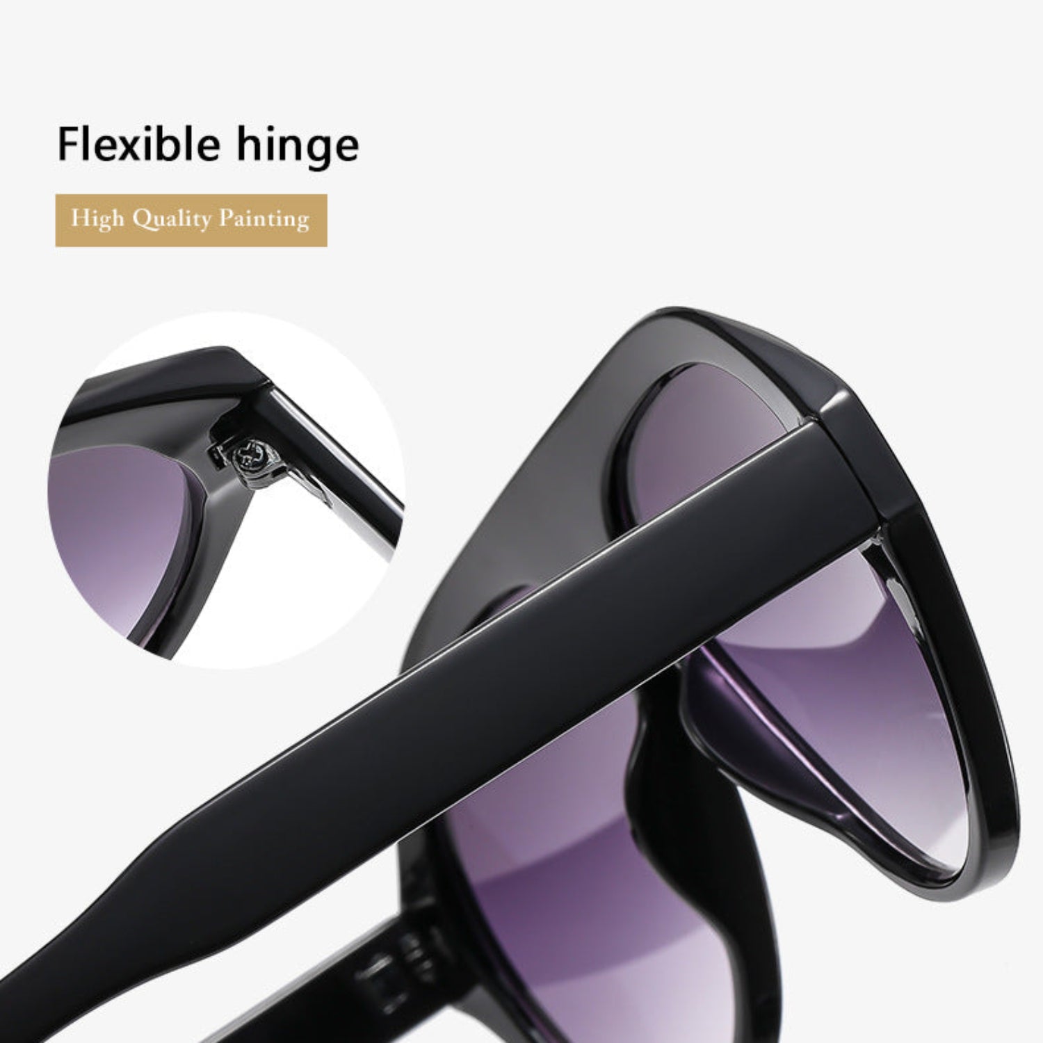 Black Aviator Shield Sunglasses JLTG0489