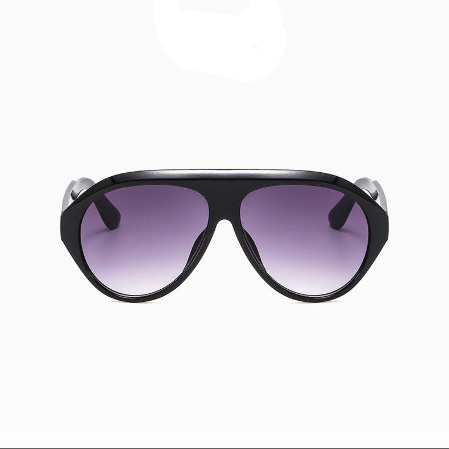 Black Aviator Shield Sunglasses JLTG0489