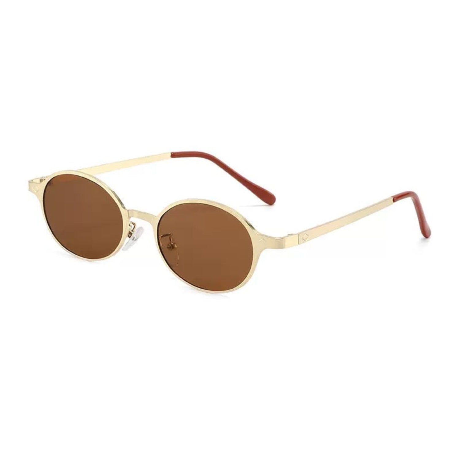 Gold Vintage Round Retro Sunglasses JLTG0491