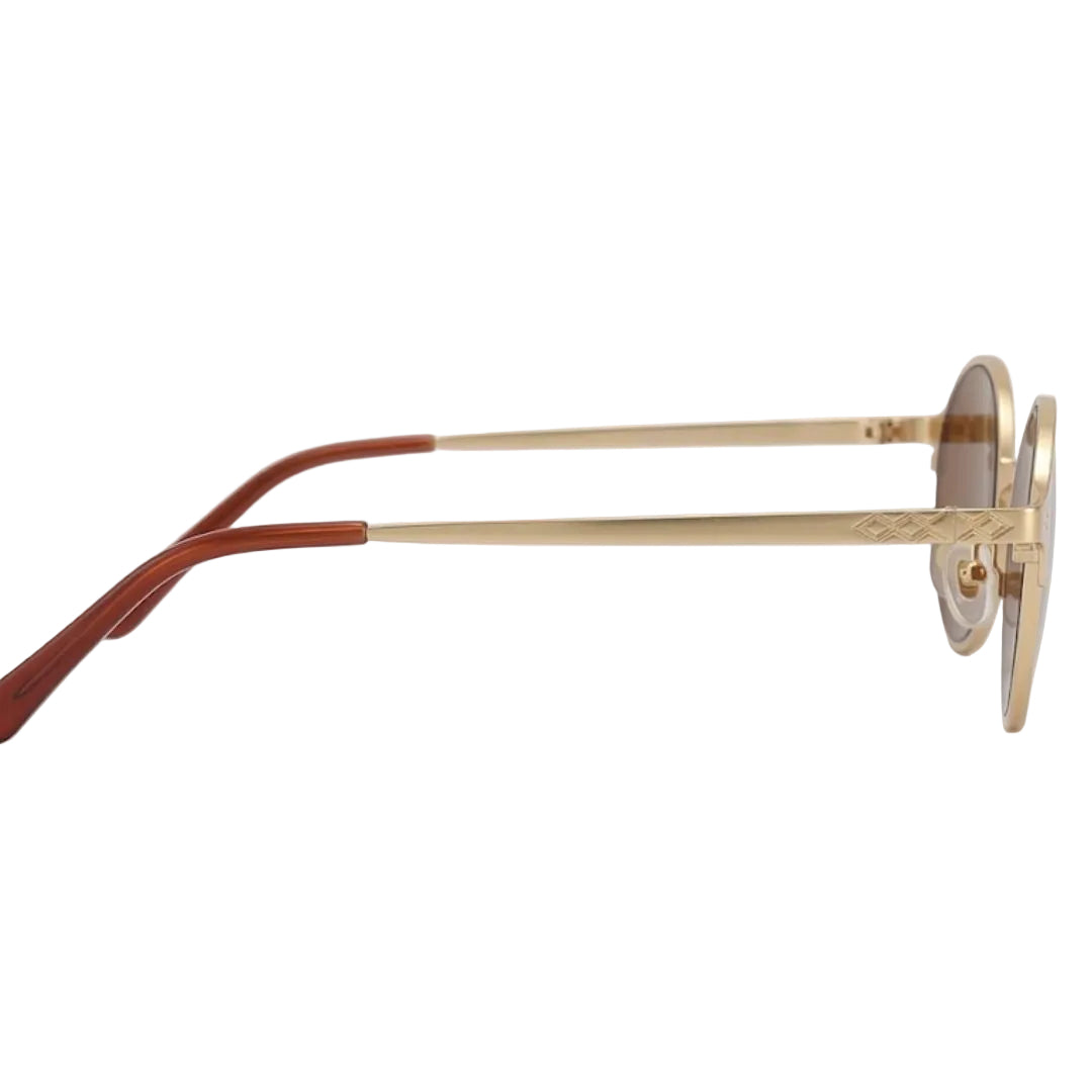 Gold Vintage Round Retro Sunglasses JLTG0491
