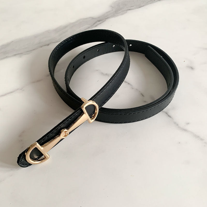 Retro Fashion Pin Buckle Decorative Thin Belt Women