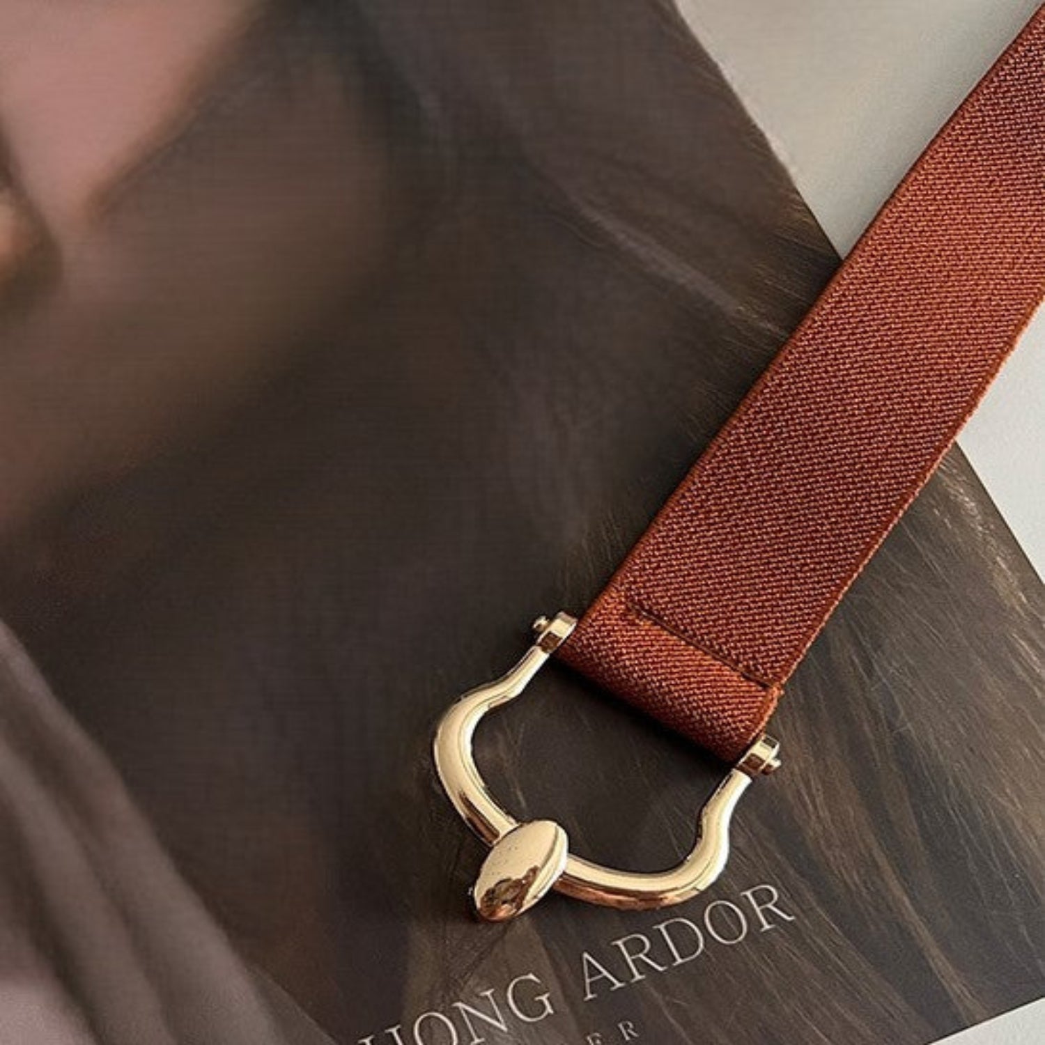 "Elastic Buckle Thin Waist Belt – Women’s All-Match Decorative Dress Belt JLTHB0266"