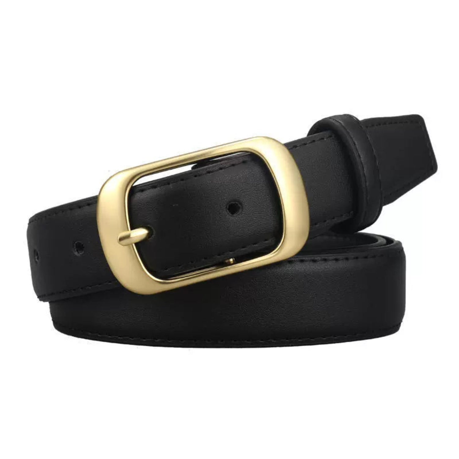 Classic Rectangle Buckle Black Belt JLTHB0300