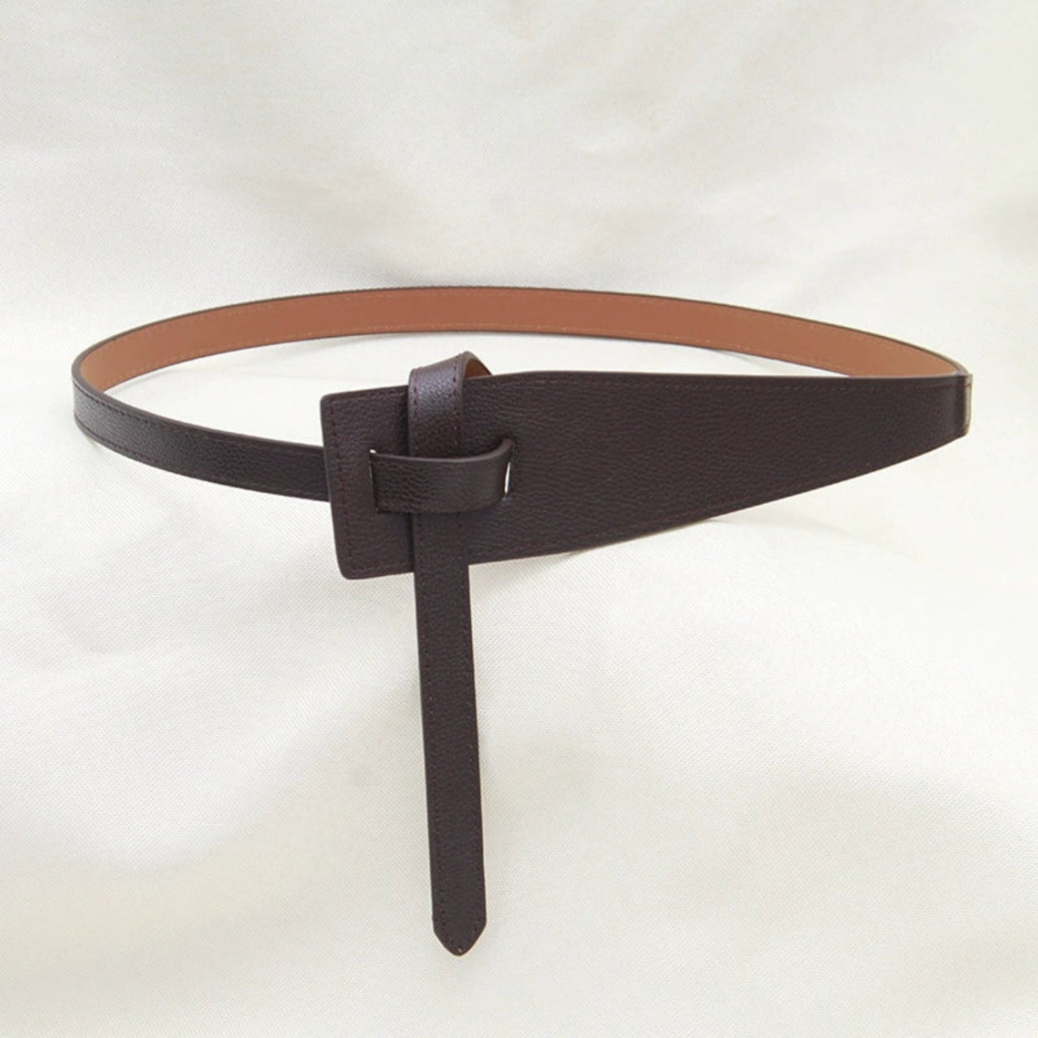 Dark Brown Sculptural Wrap Belt JLTHB0317