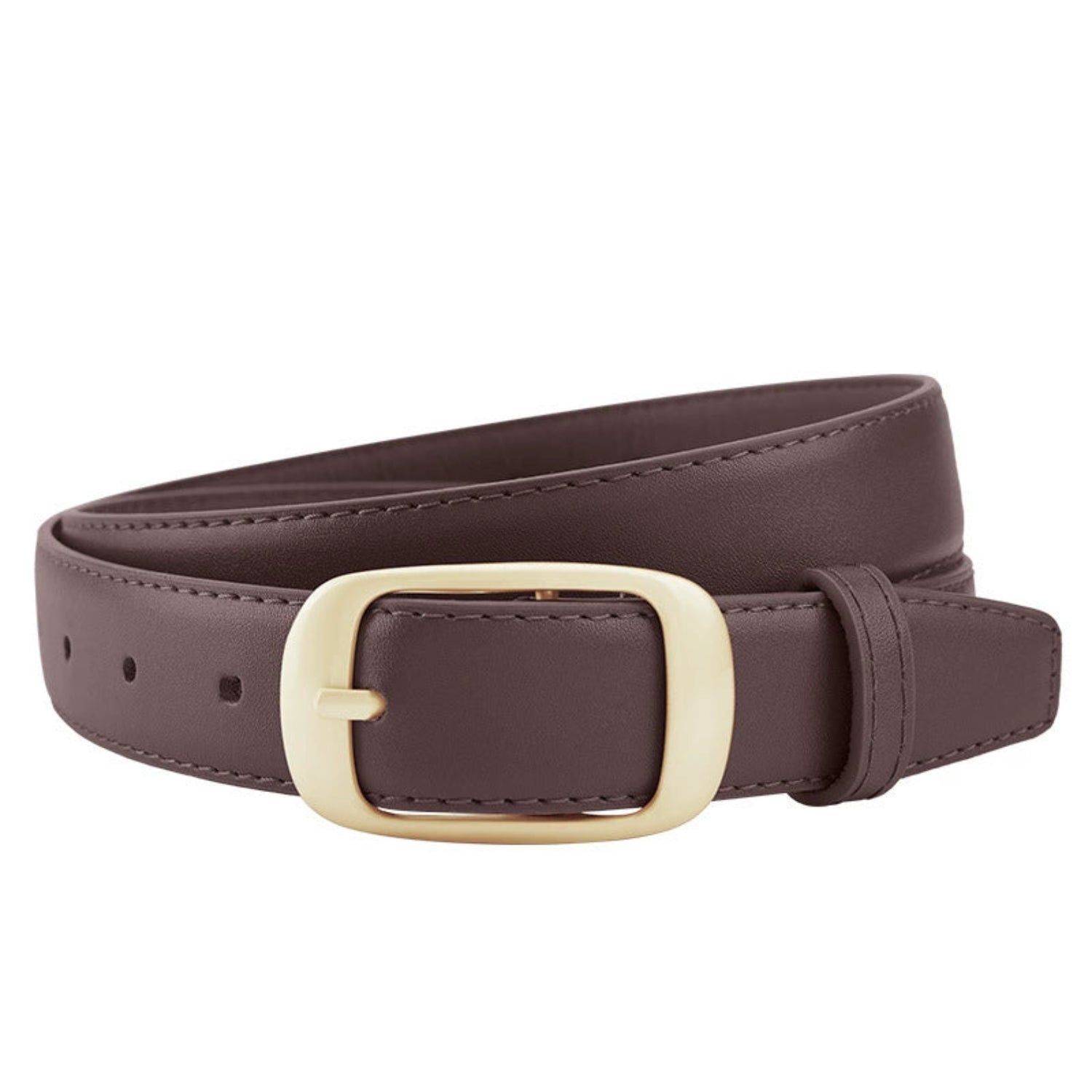Brown Leather Gold Buckle Belt JLTHB0320