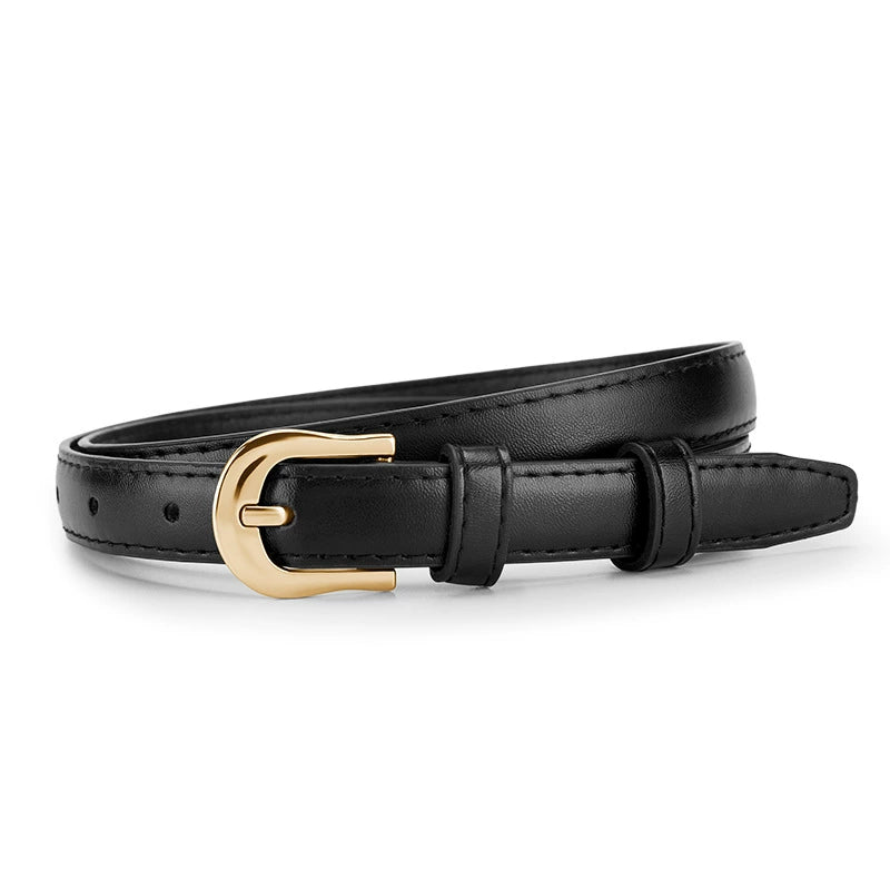 Buckle Slim Black Belt JLTHB0321