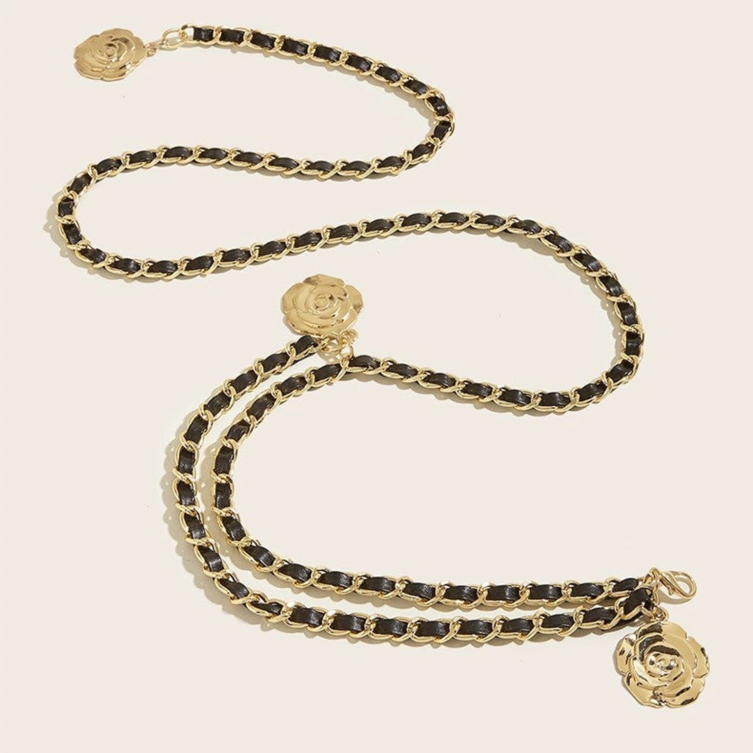 Gold Rose Double Chain Belt JLTHB0350