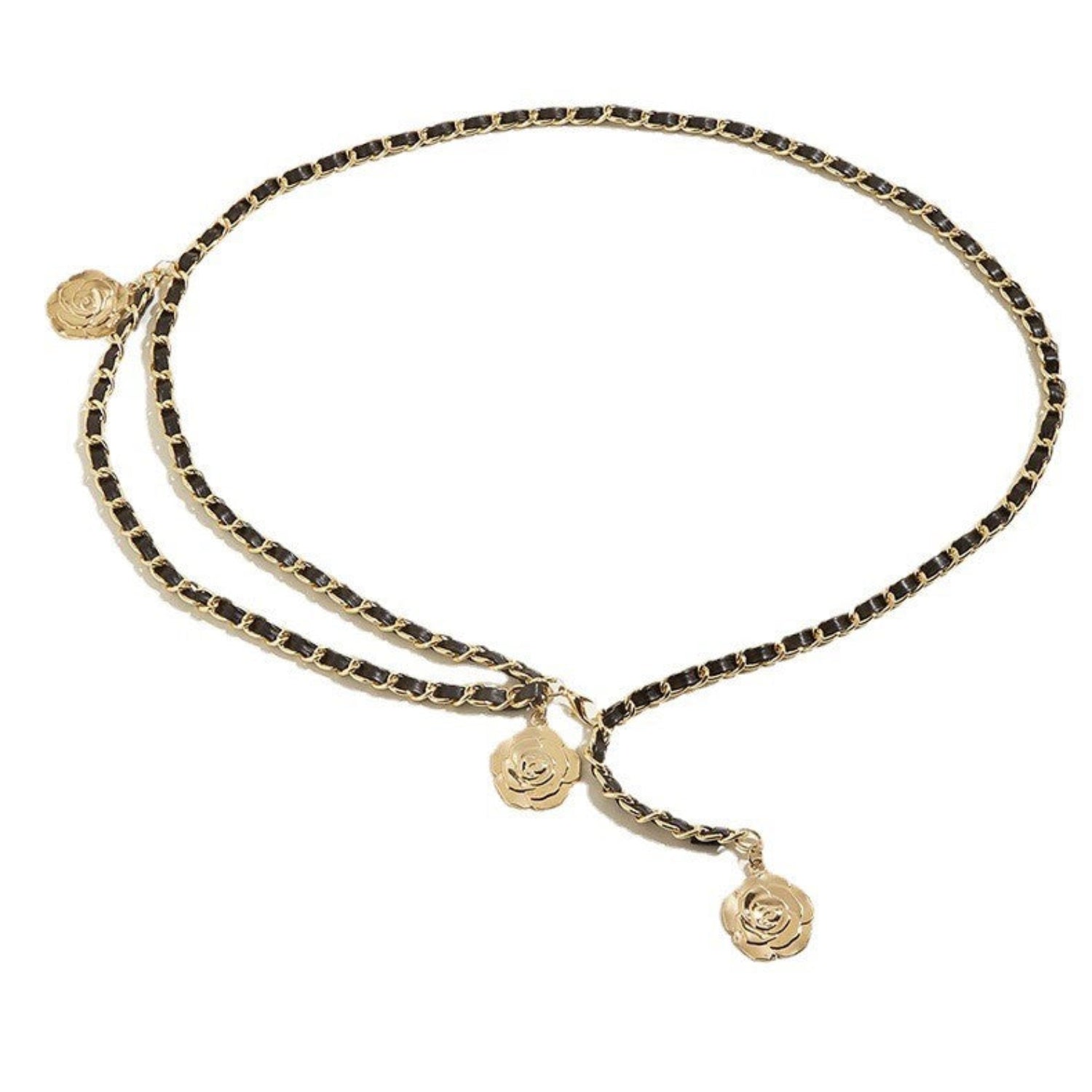 Gold Rose Double Chain Belt JLTHB0350