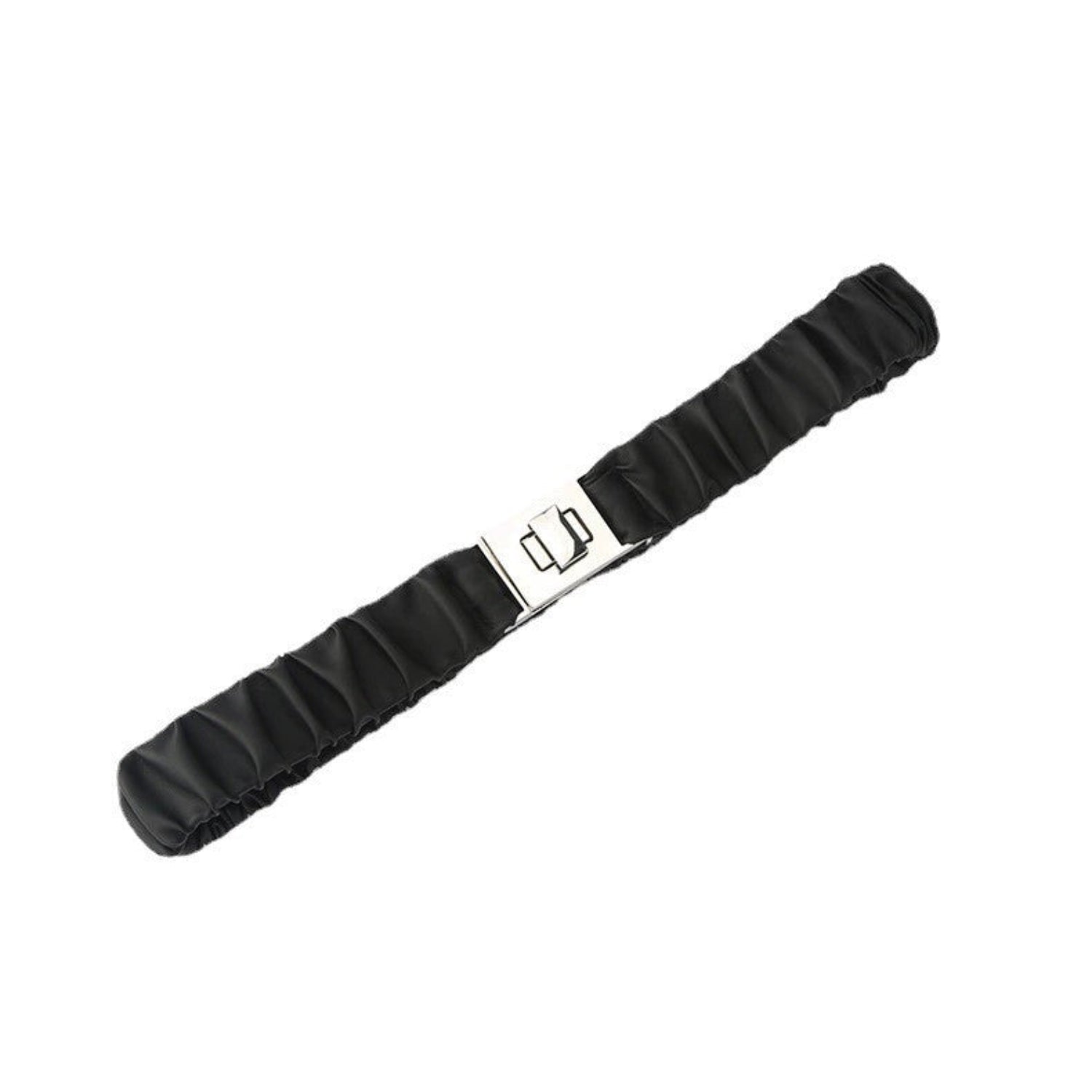 Black Ruched Scrunched Elastic Belt JLTHB0355