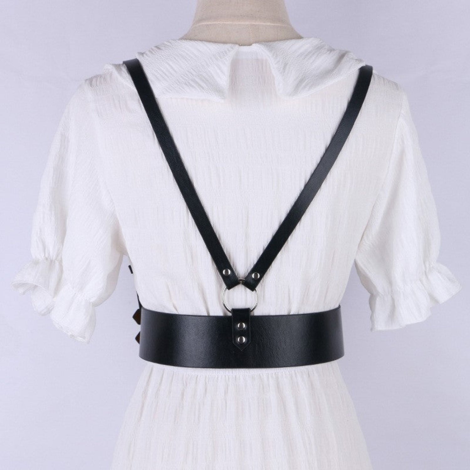Wide Black Crocodile Embossed Belt JLTHB0384
