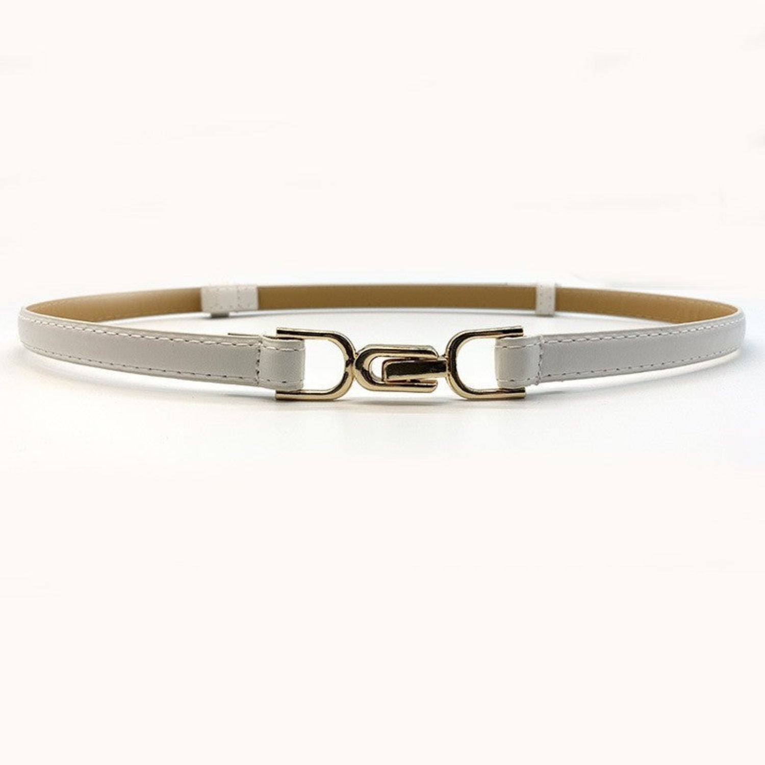 Minimalist White Gold Interlock Belt JLTHB0390