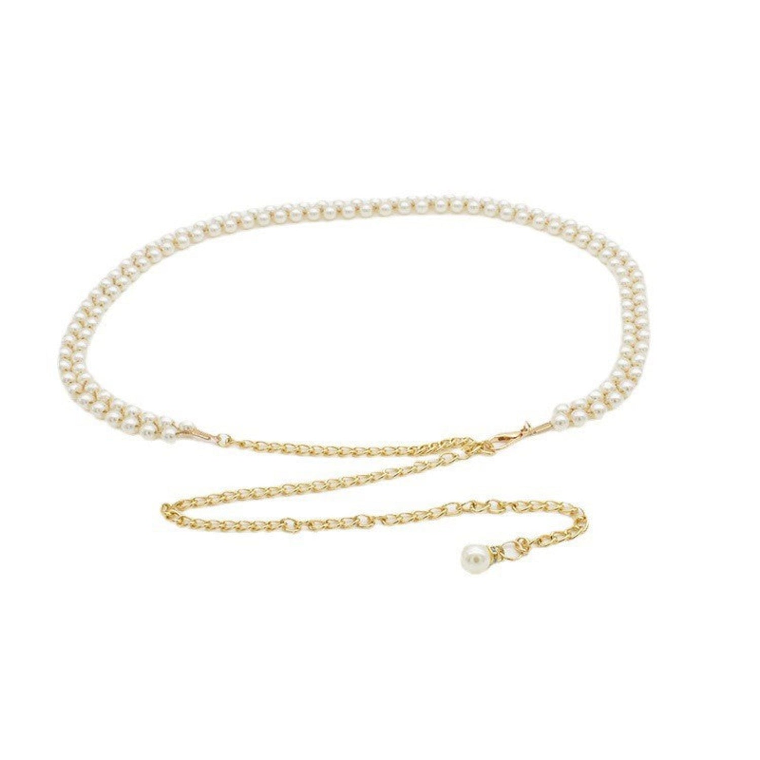 Double Strand Pearl Chain Belt JLTHB0403