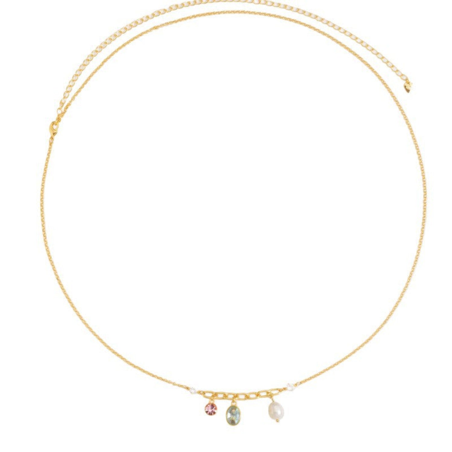 Gold Charm Multi-Color Waist Chain JLTHB0413