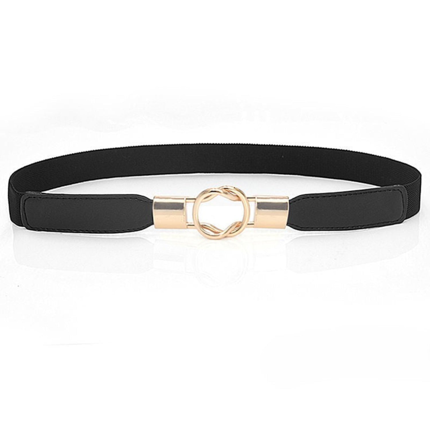 Black Slim Interlocking Circle Belt JLTHB0415