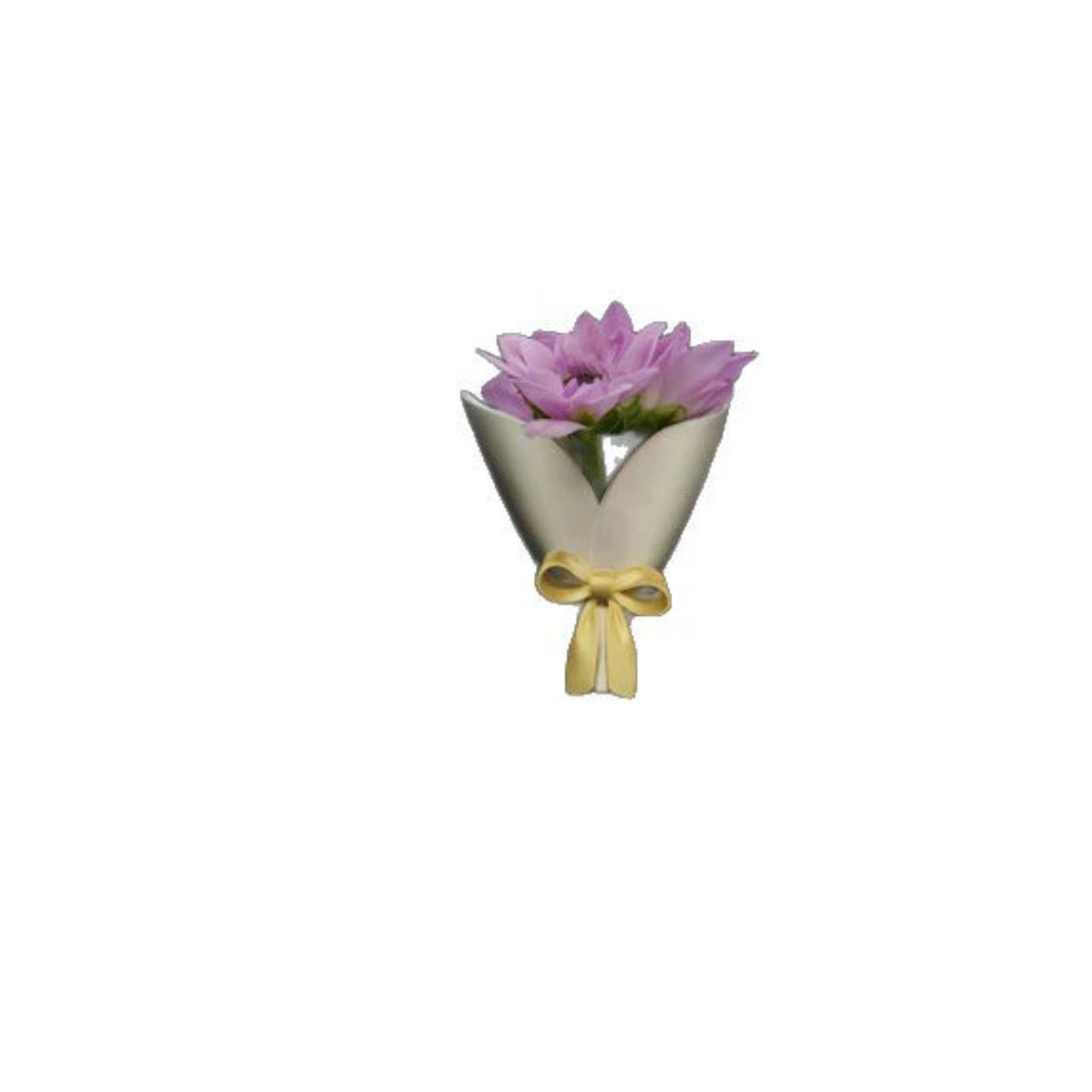 White Bouquet Wrap Gold Brooch JLTMC0005