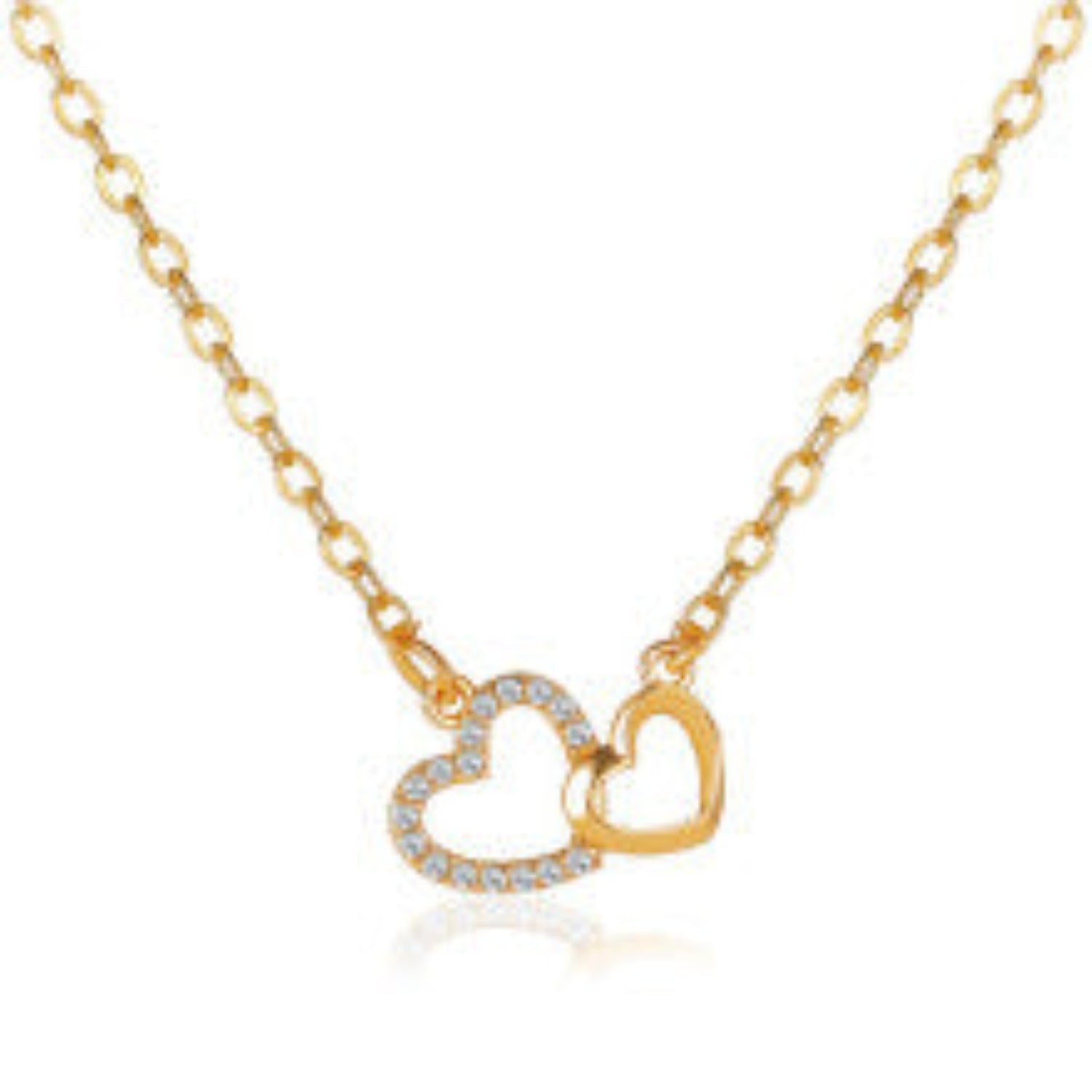 Romantic Necklace with Linked Heart Charms JLTN1361