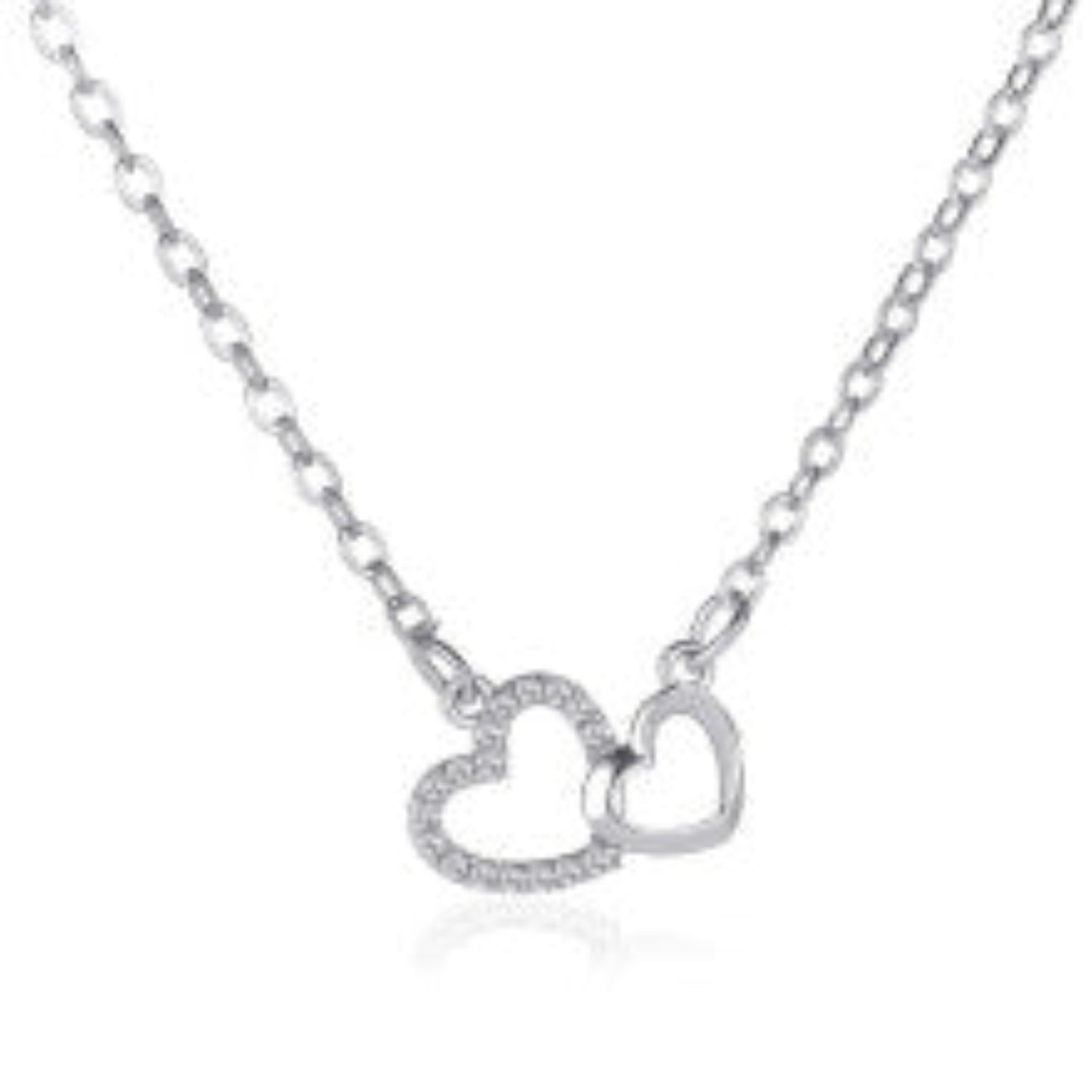 Romantic Necklace with Linked Heart Charms JLTN1362